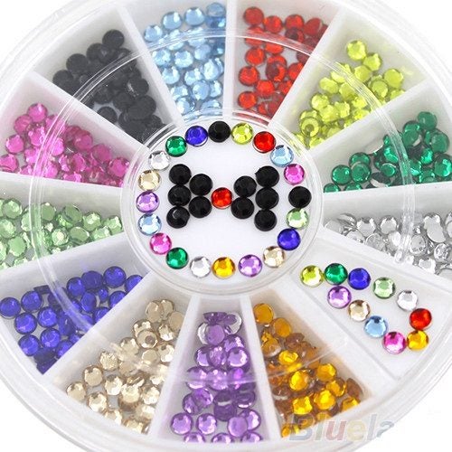 ~~ 12 Colors Glitters Nail Art Box ~~ Carousel 1