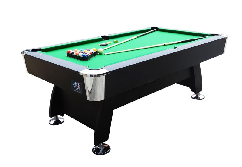 Assembled 7Ft Pool Table Green With Auto Ball Return - Ultimate Package Deal62989792613507113