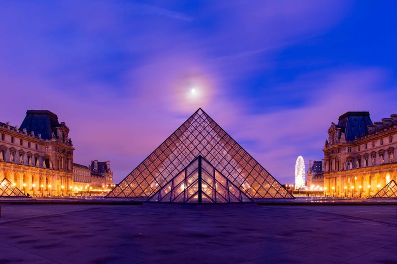 The Louvre & Moon, Paris, Early Morning Carousel 1