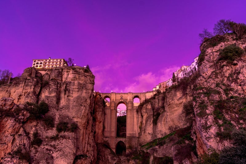 Puente Nuevo Bridge, Ronda, Spain, Sunset Carousel 1