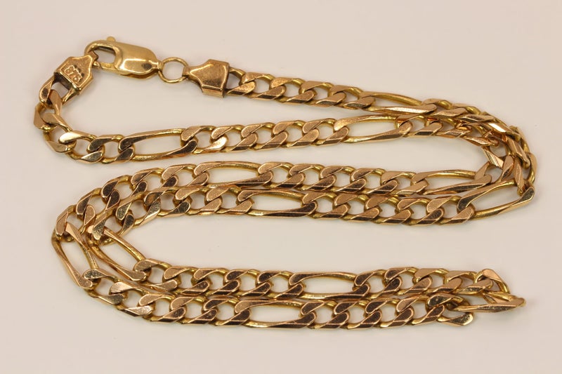 Heavy 9ct gold ‘Figaro’ chain - 20.6 grams Carousel 1