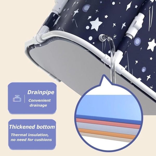 Installation-free folding tub|Hot SPA Tub|Ice Bath Tub|Soaking Bath Tub -140cm Carousel 8