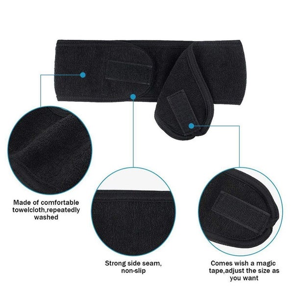 Adjustable SPA Headband Hairband Yoga Bath Shower Makeup Wash Face Hair Band Carousel 4