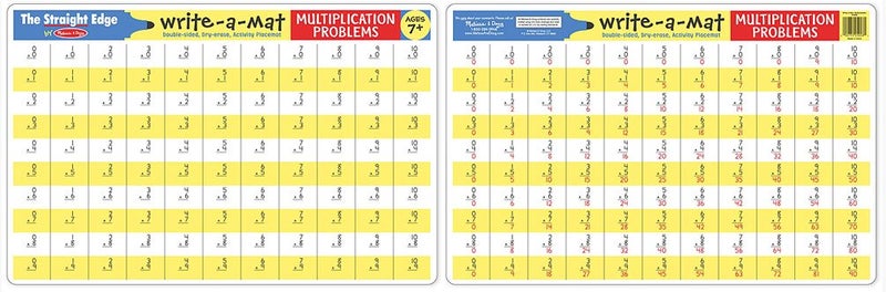 Melissa & Doug: Multiplication Problems Write-a-Mat Carousel 1