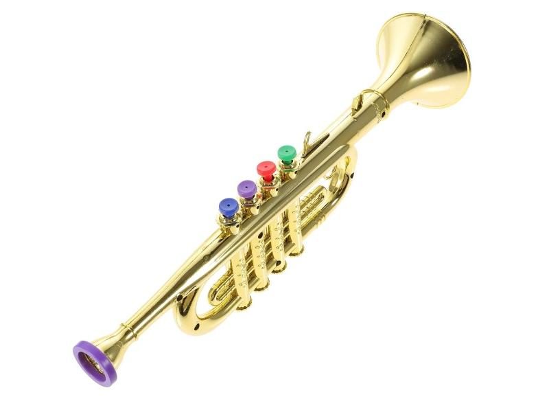 1pc Creative Trumpet Trumpet With Color Buttons Portable Trumpet For Toddlers Carousel 1