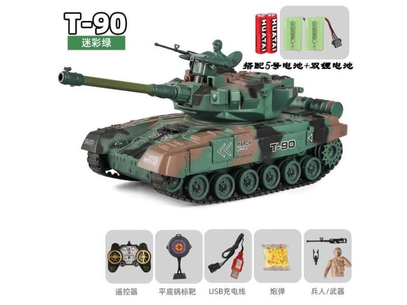RC T60 T90 Remote Control Tank Can Launch Missiles Do Drift Puzzles Wireless Carousel 1