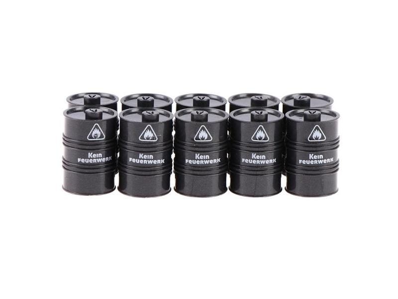 10Pcs Black Chemistry Oil Drum Building Block DIY Figures Guard Model Gift Toys Carousel 2