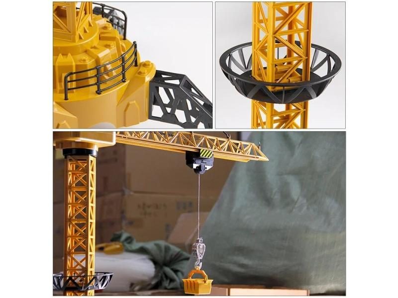 New 6CH 128CM 680 Rotation Lift 2.4G RC Tower Crane Toy For Kids Carousel 2