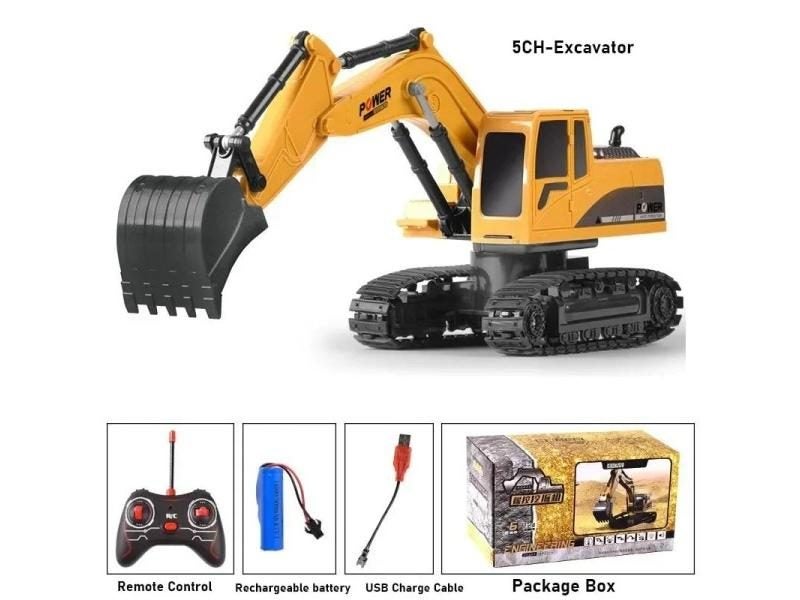2.4GHz Remote Control Excavator RC Car Toys 1:22 Scale Model Engineering Carousel 1