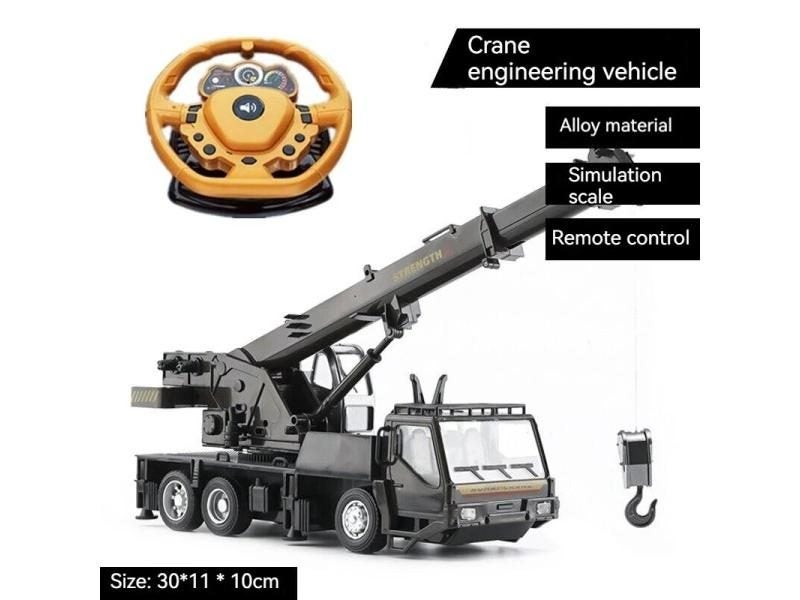 RC Alloy Engineering Vehicle Steering Wheel Remote Control Dump Truck Crane Carousel 1