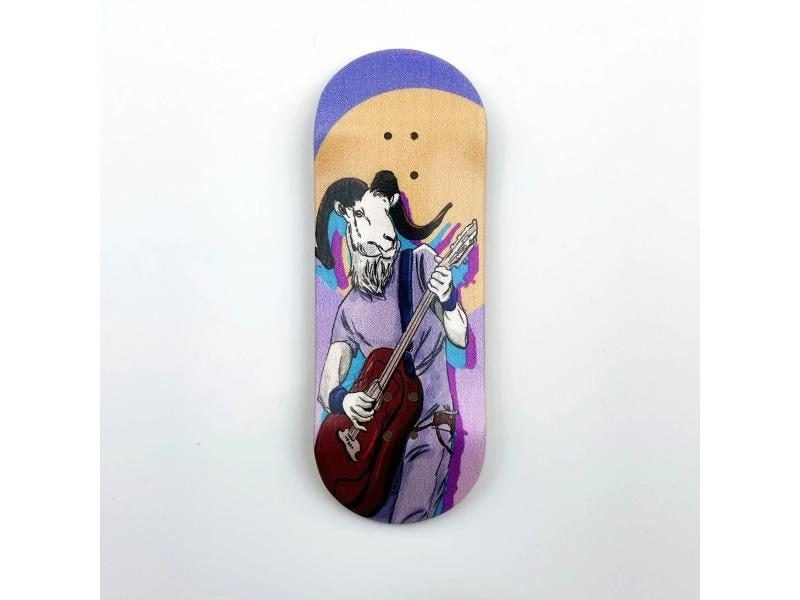 34mm Wooden Fingerboard Deck For Mini Finger Skateboard With Graphic Carousel 1