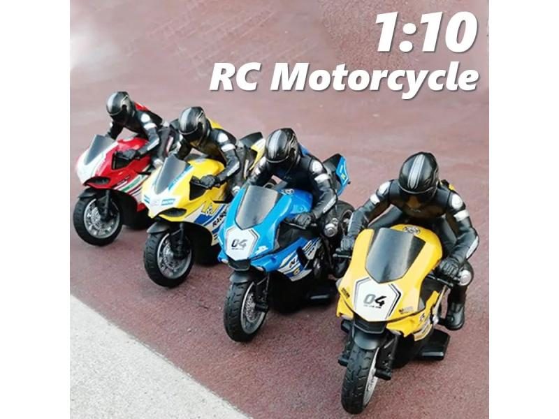 1 10 2.4G 4Ch Electric Drift RC Motorcycle For Boys Kids Gift Carousel 2