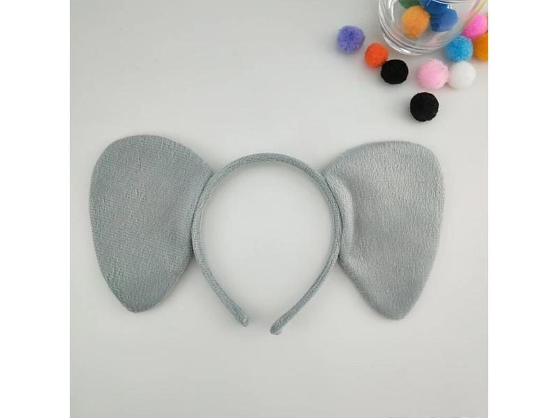 Adults Kids Plush Cartoon Boy Animal Elephants Ears Headband Tie And Tail Gift Carousel 1