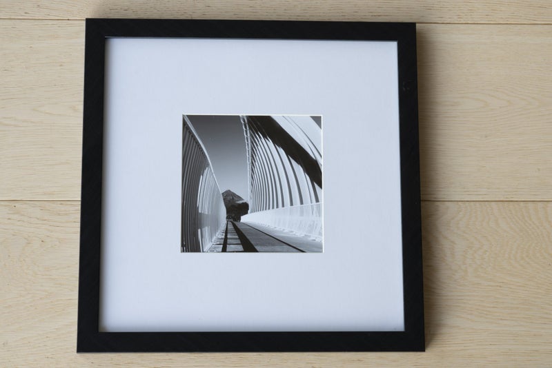 Black and white framed print: Bridge architecture63615599809795112