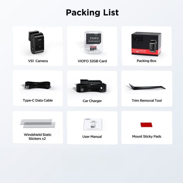 Viofo Mini Dashcam 2K Hdr Vs1 With Sony Starvis 2 Imx675 Sensor Carousel 8