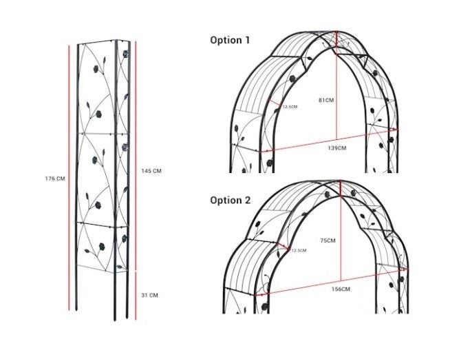 Garden Arch Steel Gothic Carousel 9