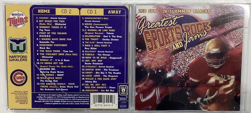 Greatest Sports Rock and Jams RARE double CD hard to find hits Carousel 1