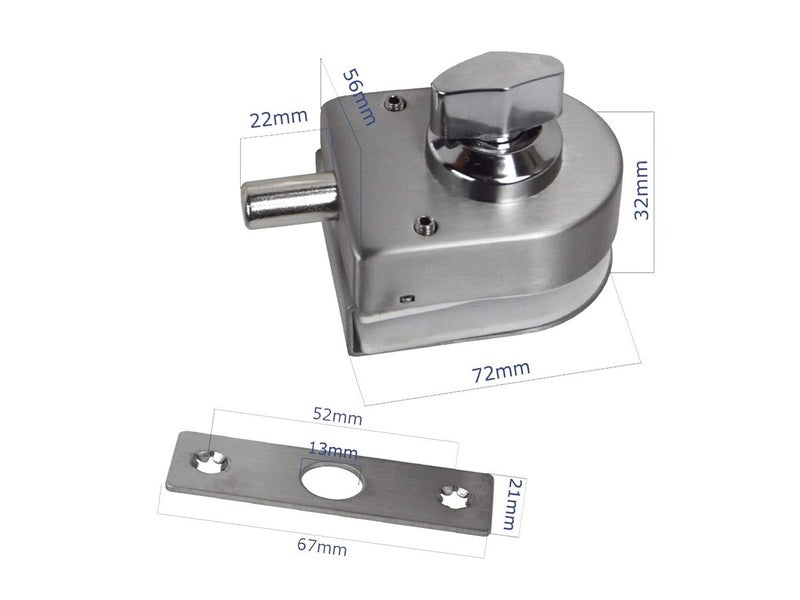 Stainless Steel Glass Door Lock Entrance Set Clearance - Clearance Carousel 8