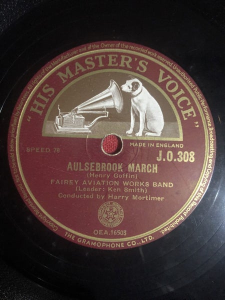 Fairey Aviation Works Band the thunder 78 rpm record Carousel 4