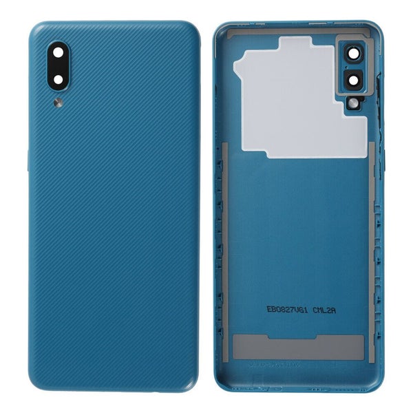 Rear Back Cover For Samsung A02 with Camera Lens Blue Carousel 1
