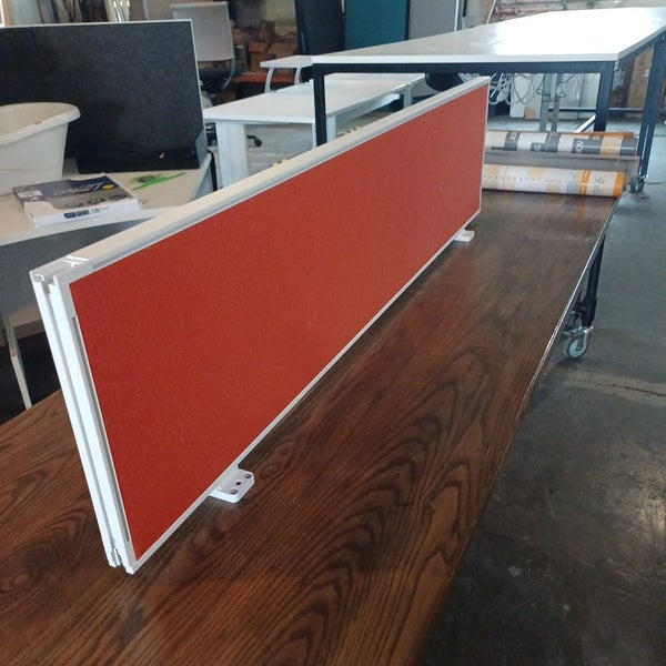 Free standing Desk divider screen - Red Carousel 2