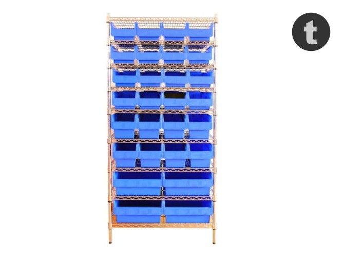 Shelf Set with Bins 180cm x 86cm x 30cm Carousel 1