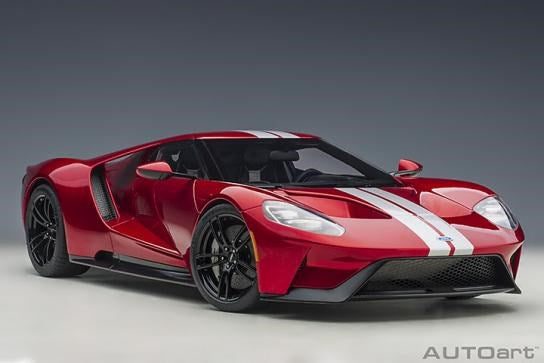 Auto Art 12106 1/12 Ford GT Red w/silver Carousel 1