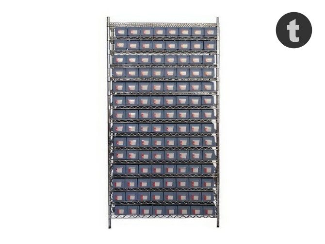 Shelf Set with Bins 195cm x 105cm x 37cm Carousel 1