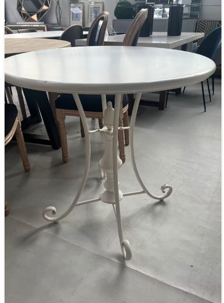 Solomon Vintage-style Dining Table Dia 79cm - Ivory White *25% OFF Carousel 2
