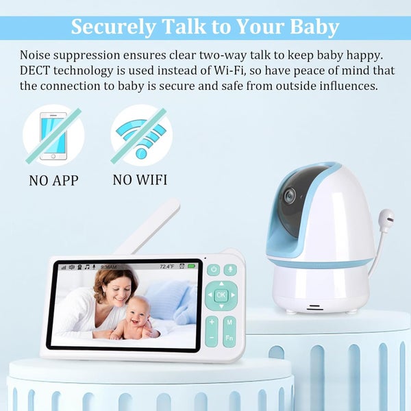 Video Baby Monitor Viewer with Baby Surveillance Camera 1080P 3000Ft Receiver Carousel 2