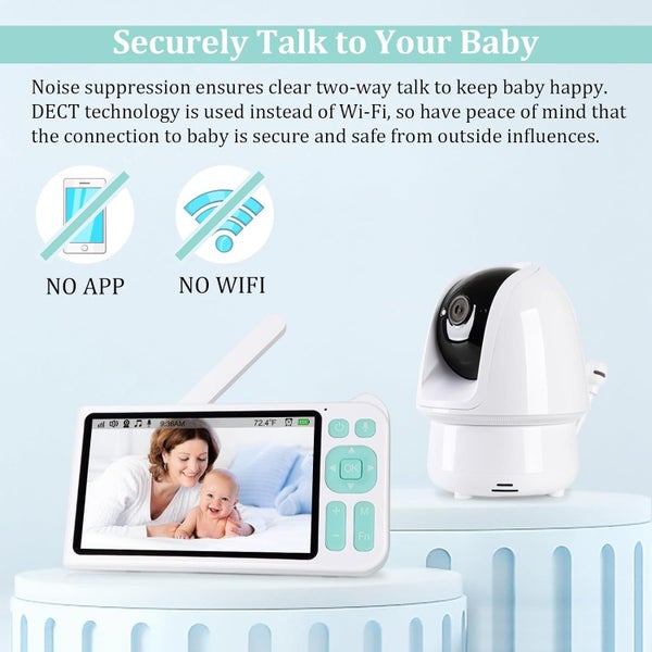 Video Baby Monitor Viewer with Baby Surveillance Camera 1080P 3000Ft Receiver Carousel 2