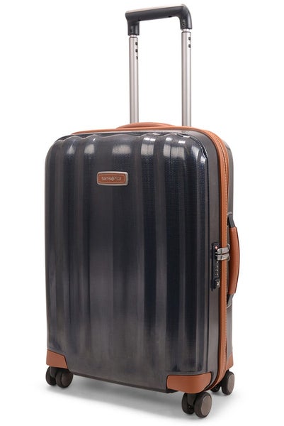 Samsonite Lite-Cube DLX 55cm CURV Carry-On Spinner Suitcase Midnight Blue Carousel 1