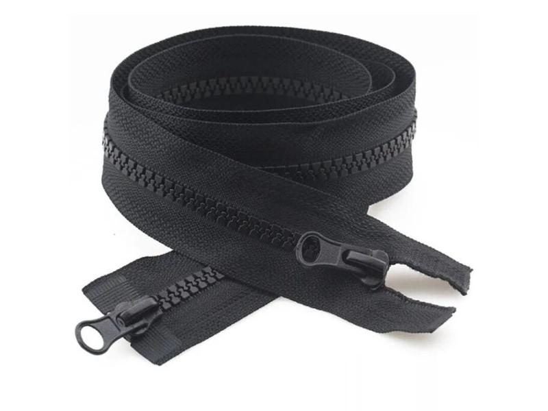 5# Resin Double-Headed Open End Zip Clothing Zippers For Sewing Jacket Black Carousel 2