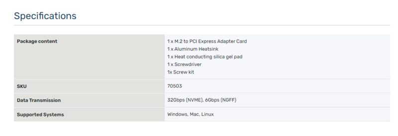 UGREEN M.2 NVME to PCI-E 3.0 X4 Express Card Adapter UG-70503 Carousel 10