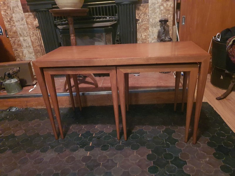 Set of 3 Vintage Scandinavian Nesting Tables Carousel 2