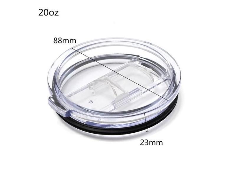Newest Food Grade PP 20/30 Ounce Splash Spill Proof Clear Mugs Cups Lid Carousel 1