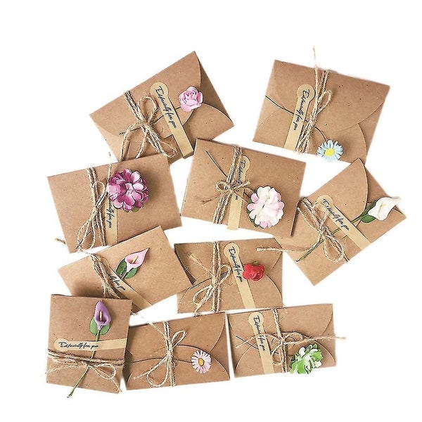 10 Pcs Chirstmas Cards Holiday Cards Wedding Cards Valentines Day Flower Cards Carousel 1