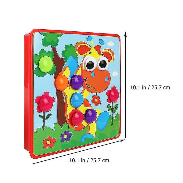 1 Set Mushroom Nail Puzzle Educational Toy Kids Nail Jigsaw Mushroom Nail Carousel 2