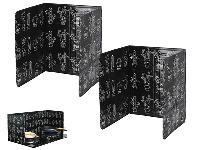 2Pcs Oil Splatter Guard Anti-Splatter Shield Screen Cover Black Carousel 1