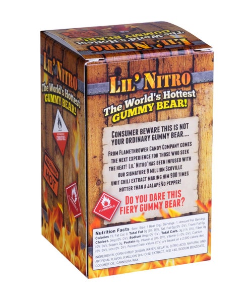 Lil' Nitro - The World's Hottest Gummy Bear 3g(0.1oz) Carousel 2