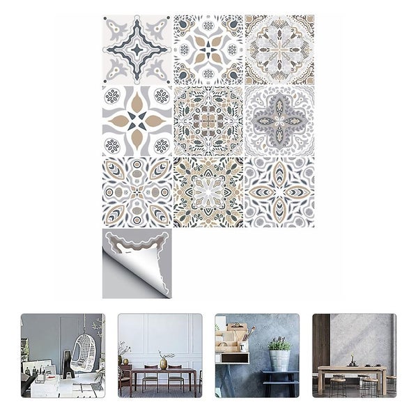 10 Pcs Stair Riser Peel And Stick Vinyl 5.9inch Tile Stickers Tile Stickers Carousel 2