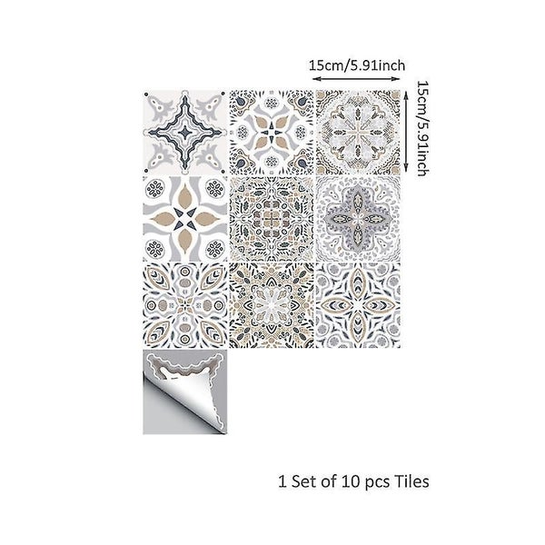 10 Pcs Stair Riser Peel And Stick Vinyl 5.9inch Tile Stickers Tile Stickers Carousel 3