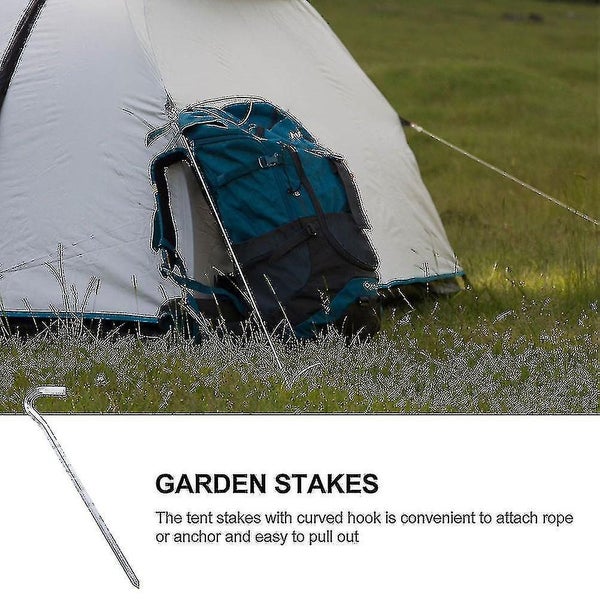 12 Pcs Beach Tent Garden Tent Stake Tent Anchors Ground Peg Tarp Stakes Canopie Carousel 2