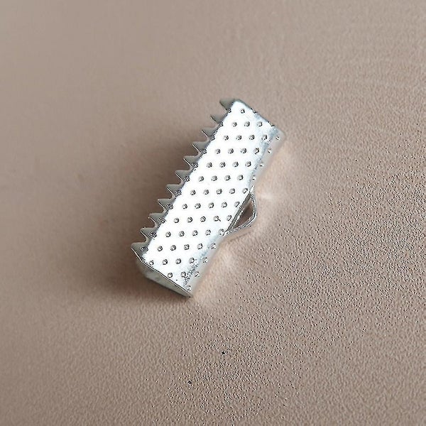 100 Pcs Leather Bookmark Cord Ends Fasteners Ribbon Crimp Ends Ribbon Cord Clam Carousel 2