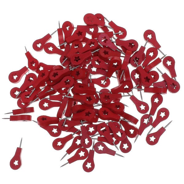 100 Pcs Sombras Thumbtack Wood Practical Thumbtack Pushpin Wood Home Pushpin Fi Carousel 1