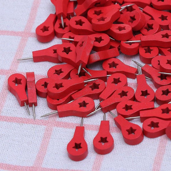 100 Pcs Sombras Thumbtack Wood Practical Thumbtack Pushpin Wood Home Pushpin Fi Carousel 2