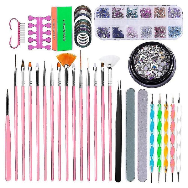 1 Set Complete Manicures Tool Kit Nail File Manicure Pen Set Professional Nail Carousel 1