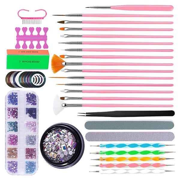 1 Set Complete Manicures Tool Kit Nail File Manicure Pen Set Professional Nail Carousel 2