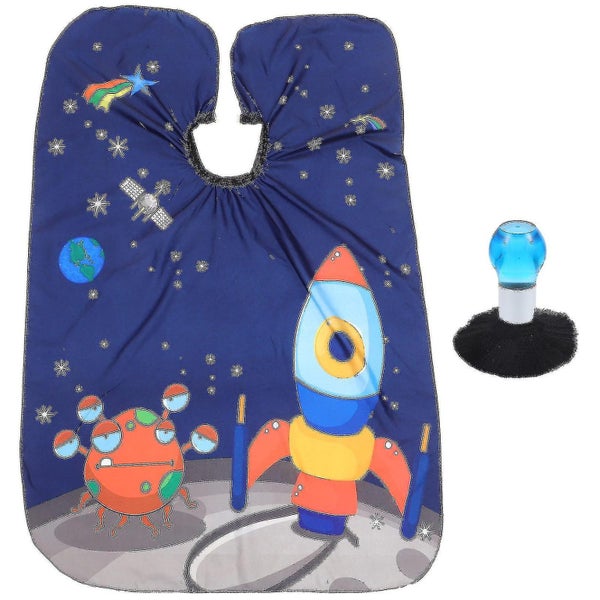 1 Set Cartoon Barber Cape Kids Hair Cutting Cape Neck Duster Brush Barber Suppl Carousel 1