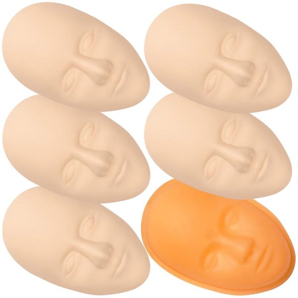 1 Set Of Silicone Blank Mannequin Face Tattooing Practice Skin Tattoos Practici Carousel 2